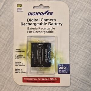 DigiPower Rechargeable Battery for Canon NB-6L Camera Battery